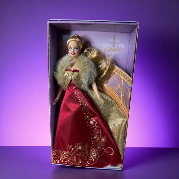 Glamorous Gala 2003 Barbie in Red & Gold Evening Gown (NRFB) Mattel #B2722 MINT - Picture 1 of 9